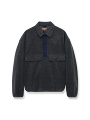 スナップ フリース プルオーバー