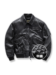 機能性 レザーフライトジャケット