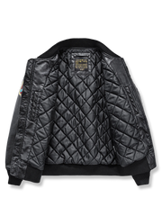 MA-1 中綿レザージャケット「uss william stanley」