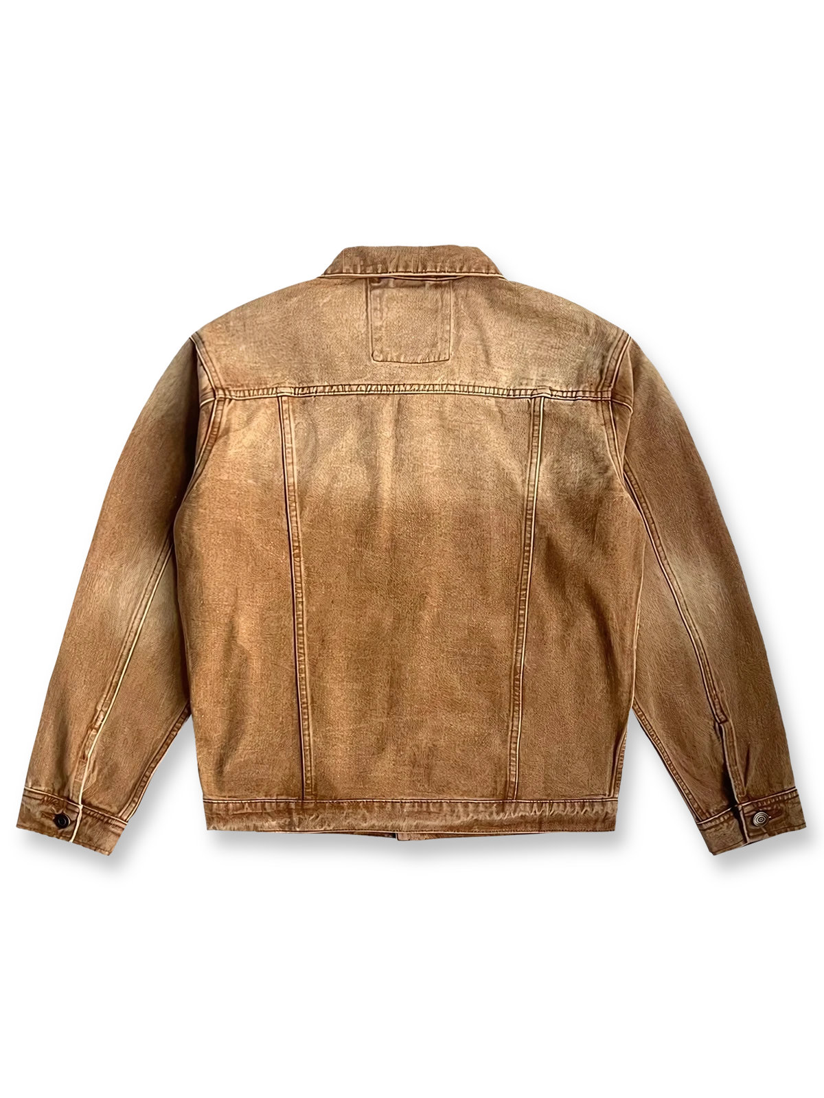 製品画像
「クラシックなデザインとヴィンテージ加工を施したデニムジャケット全体イメージ。自然な色褪せと風合いが特徴で、日常使いから通勤、アウトドアまで幅広く活躍する万能アイテム。」
詳細画像
「左右対称の胸ポケットや襟部分のヴィンテージ加工が施されたディテールのクローズアップ画像。コットン100%の素材感と自然な色褪せが引き立つデザイン。」