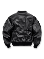 製品画像:
フライトジャケット パイロットレザーの全体画像、PUコーティング生地とミリタリー感溢れるデザインが特徴的なタフなフライトジャケット。
詳細画像:
ジャケットのジッパーと多機能ポケットのディテール特写、カスタムパイピングが施されたポケットが高級感を引き立てます。