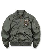 MA-1レザーフライトジャケット「Bear Soldier Voitek private embroidery」