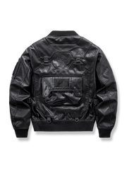 機能性 レザーフライトジャケット