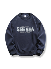 「SEE SEA」プリントスウェット