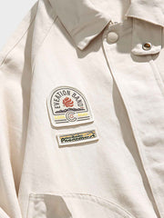 バッジ付きフライトジャケット