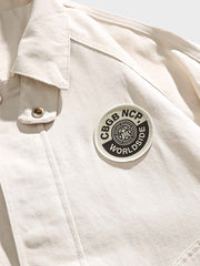 バッジ付きフライトジャケット