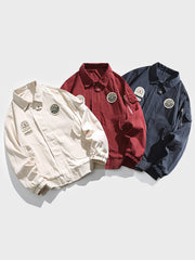 バッジ付きフライトジャケット