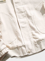 バッジ付きフライトジャケット