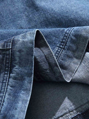 フード ポケット付きデニムスウェット