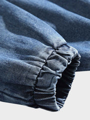 フード ポケット付きデニムスウェット