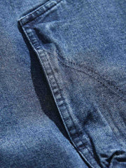 フード ポケット付きデニムスウェット