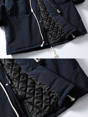 製品画像
牛角ボタン付きのロング丈中綿コート。クラシックなデザインと100%ナイロン素材による防風性が特徴で、高品質な中綿を使用した厚手の防寒コートの全体展示。冬のアウトドアや日常使いに最適。
詳細画像
牛角ボタンのディテールとドローコード付き立ち襟を特写。クラシックな雰囲気を醸し出すボタンデザインと、防寒性を高めるドローコードのディテールが際立つクローズアップ画像。