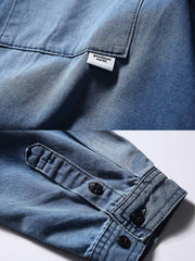 フラップポケットとヴィンテージ加工のディテール