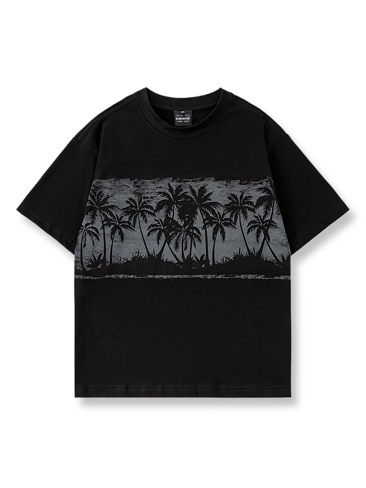 ヤシの木プリントオーバーサイズTシャツの正面図