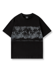 ヤシの木プリントオーバーサイズTシャツの正面図