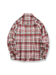 ヴィンテージチェック柄長袖シャツ全体図