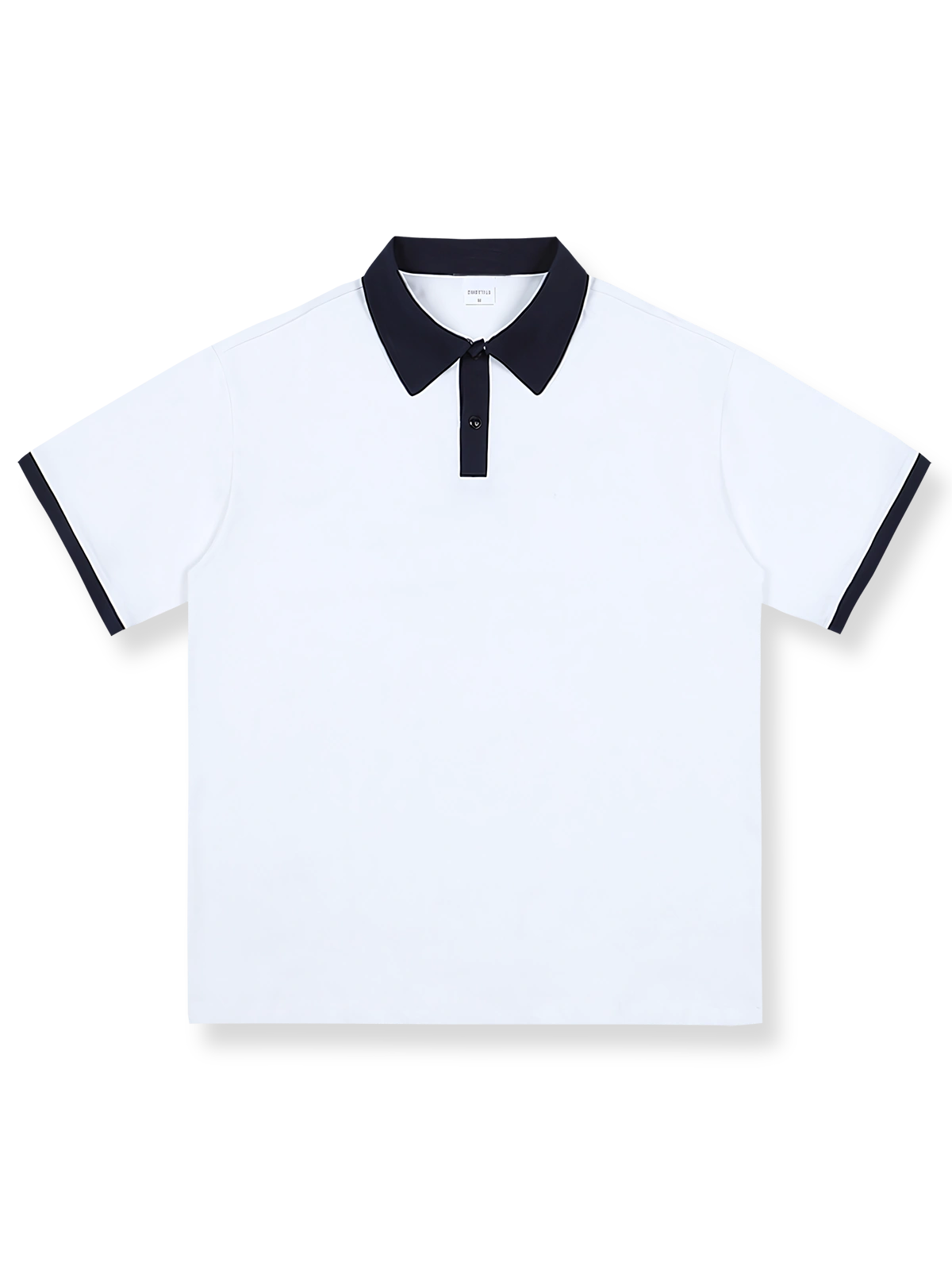 配色半袖ヴィンテージポロシャツ正面図