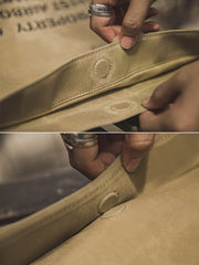 ミリタリー 磁石キャンバス ハンドバッグ