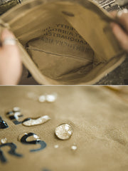 ミリタリー 磁石キャンバス ハンドバッグ