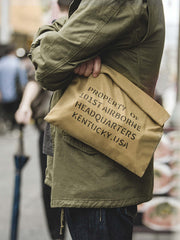 ミリタリー 磁石キャンバス ハンドバッグ