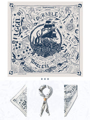 航海船柄 スカーフ