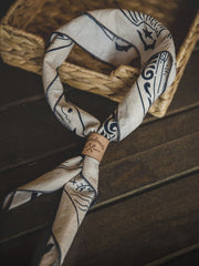 航海船柄 スカーフ