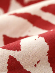 赤い フラワー柄 アロハシャツ