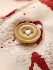 赤い フラワー柄 アロハシャツ