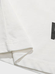 スローガンプリント 白色 半袖Tシャツ