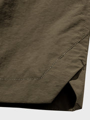 ブラウン ポリエステル ショートパンツ