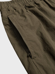 ブラウン ポリエステル ショートパンツ