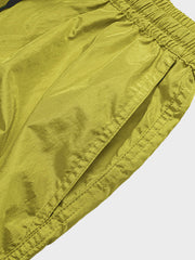 メタリックナイロン刺繍付きショートパンツ