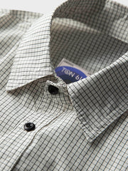 フラップポケット チェック柄半袖シャツ