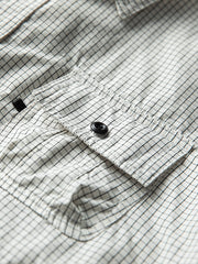 フラップポケット チェック柄半袖シャツ