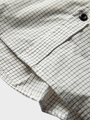 フラップポケット チェック柄半袖シャツ