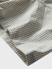 フラップポケット チェック柄半袖シャツ
