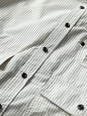 フラップポケット チェック柄半袖シャツ