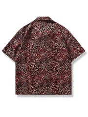 ヒョウ柄 キューバカラー アロハシャツ