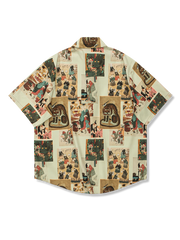 浮世絵柄 半袖シャツ