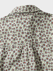 花柄 コットン キューバシャツ