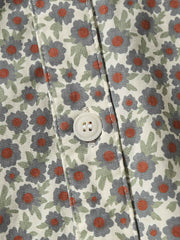 花柄 コットン キューバシャツ