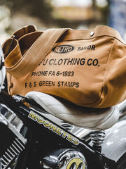 英字 キャンバス ショルダーバッグ