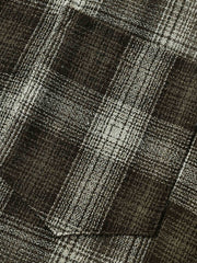 先染め ポケット チェック柄 半袖シャツ