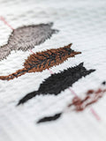 ネコ刺繍入り ワッフル半袖シャツ