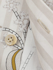 トラ柄と植物 キューバカラー半袖シャツ