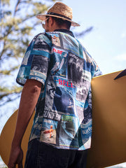 ブルーサーフィンプリント アロハシャツ