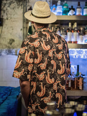 トラ柄 半袖アロハシャツ