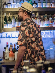 トラ柄 半袖アロハシャツ