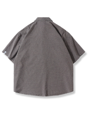 細ギンガム チェック 半袖シャツ