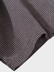 細ギンガム チェック 半袖シャツ